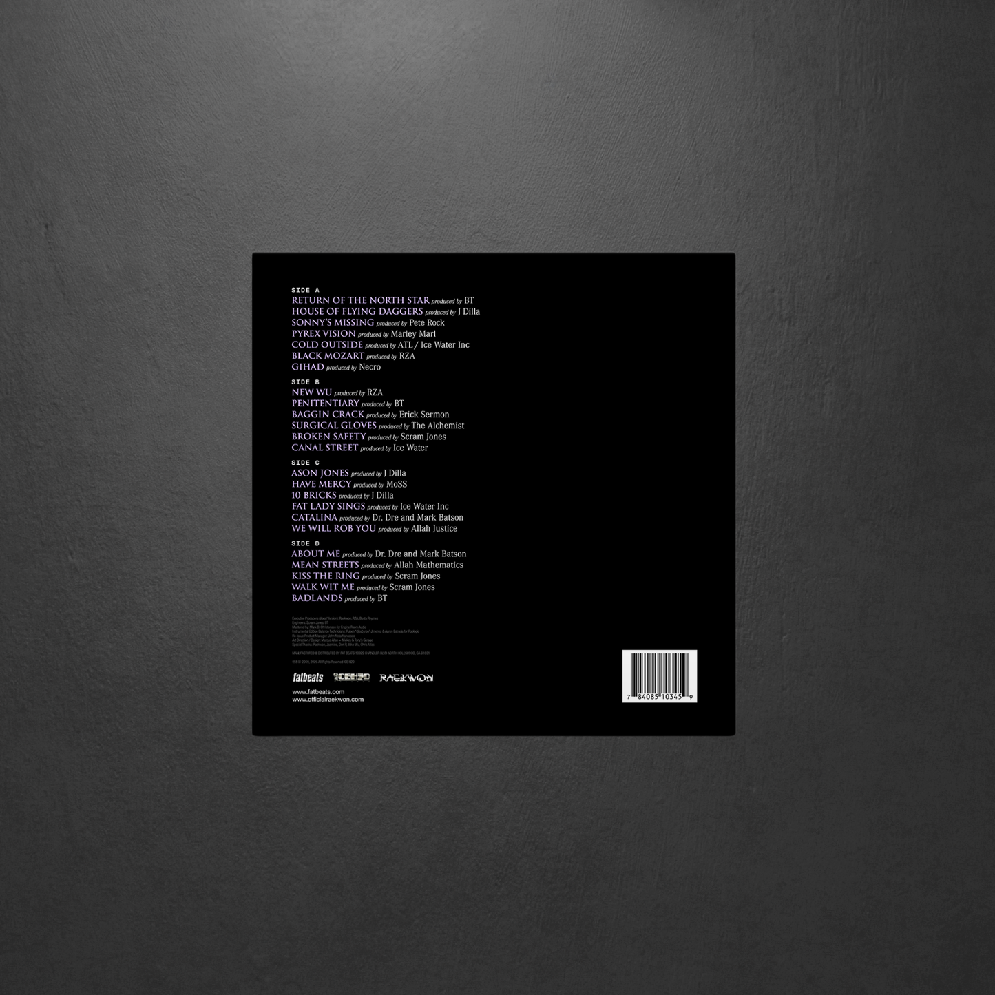 Only Built 4 Cuban Linx… Pt II - THE INSTRUMENTALS - (Shaolin Noir Edition 2LP Black Vinyl)