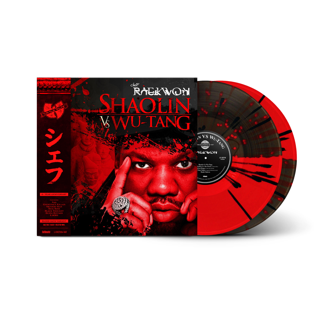 Shaolin vs. Wu-Tang [15th Anniversary] (2xLP – Blood Oath Variant w/ OBI Strip) – Indie Retail Variant