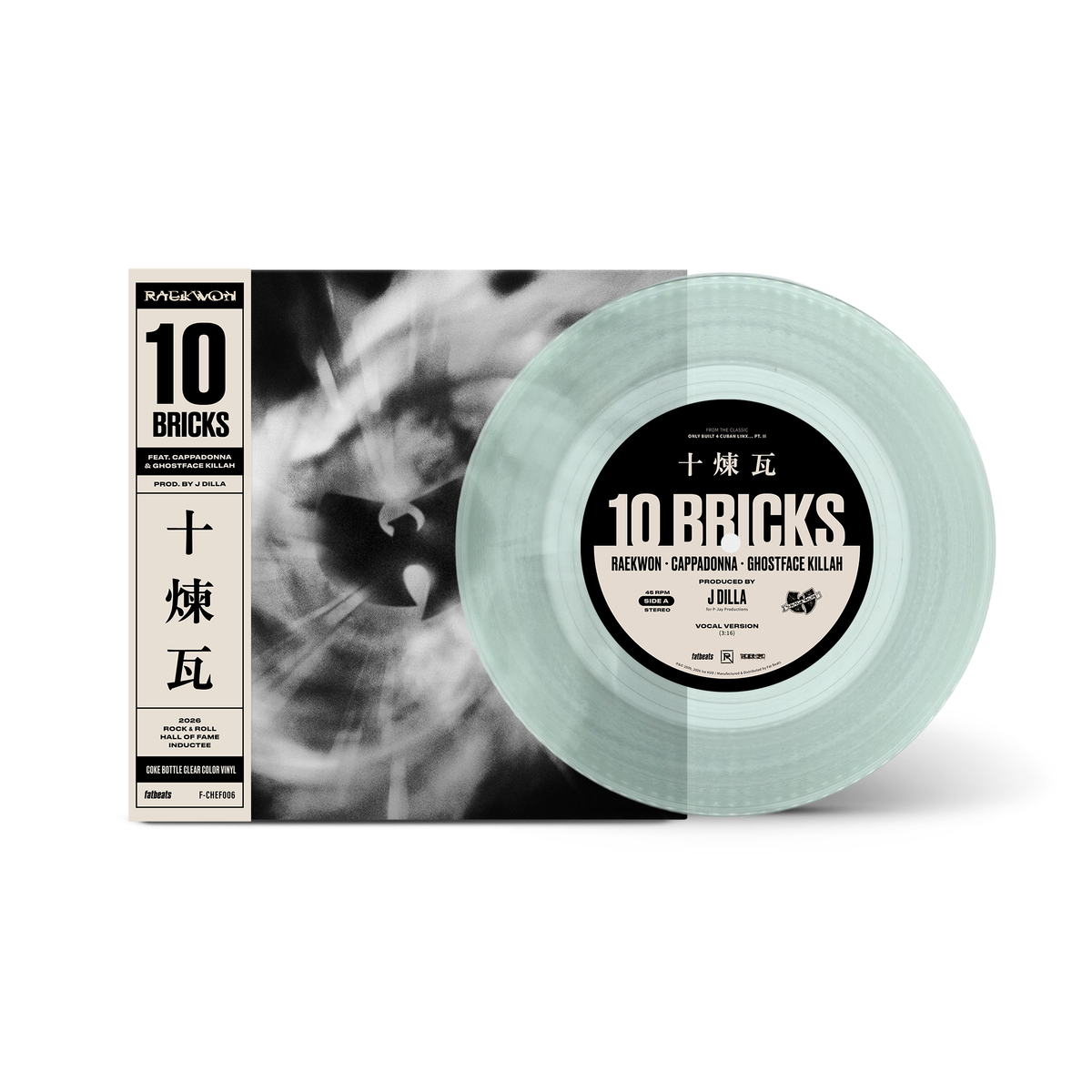 10 Bricks ft Ghostface Killah & Cappadonna - Coke Bottle Clear Color 7" Single LP