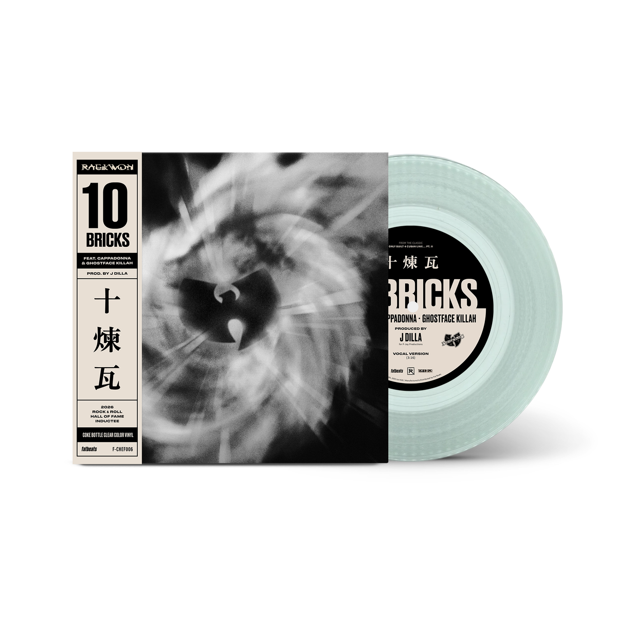 10 Bricks ft Ghostface Killah & Cappadonna - Coke Bottle Clear Color 7" Single LP