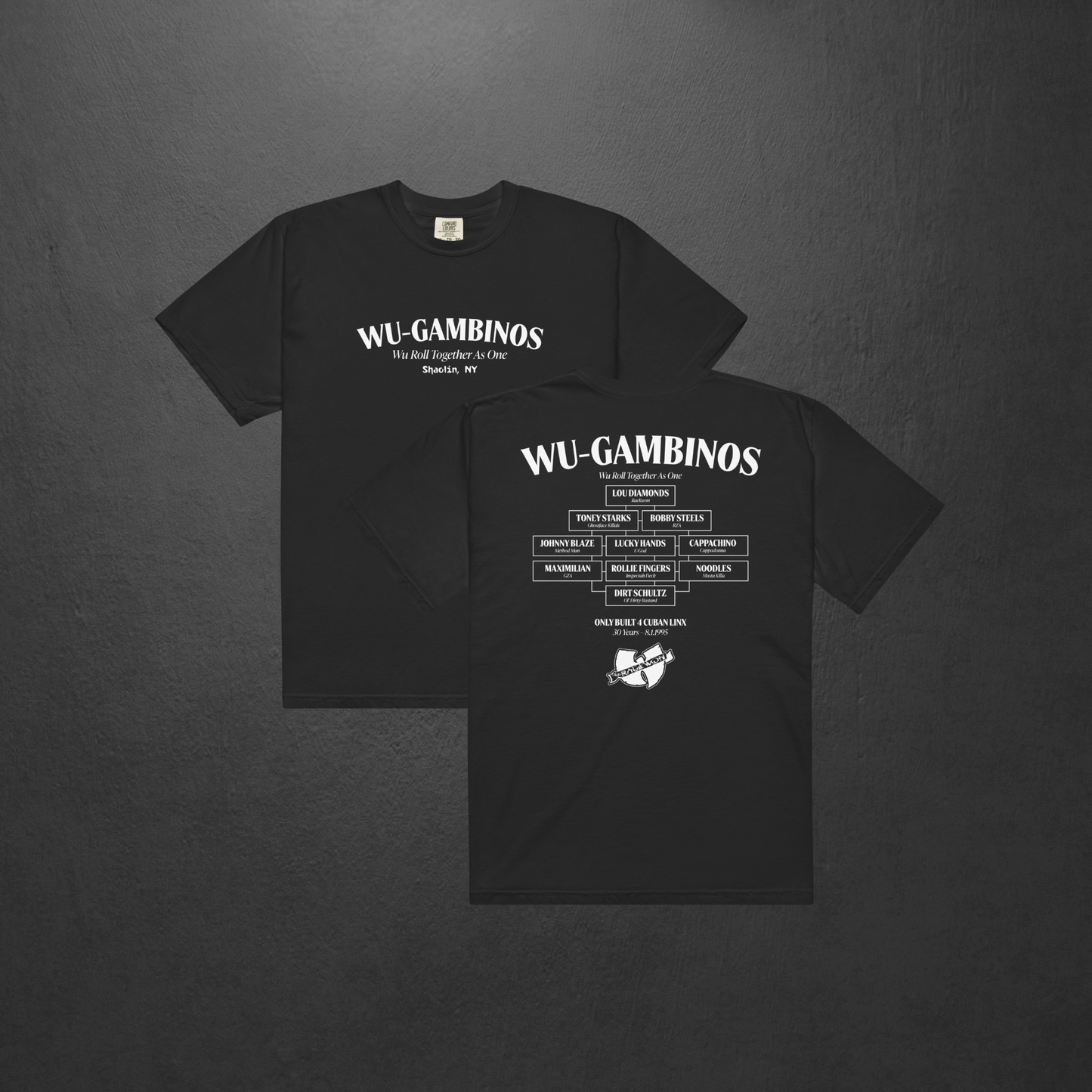 Wu-Gambinos Shaolin NY Black T-Shirt