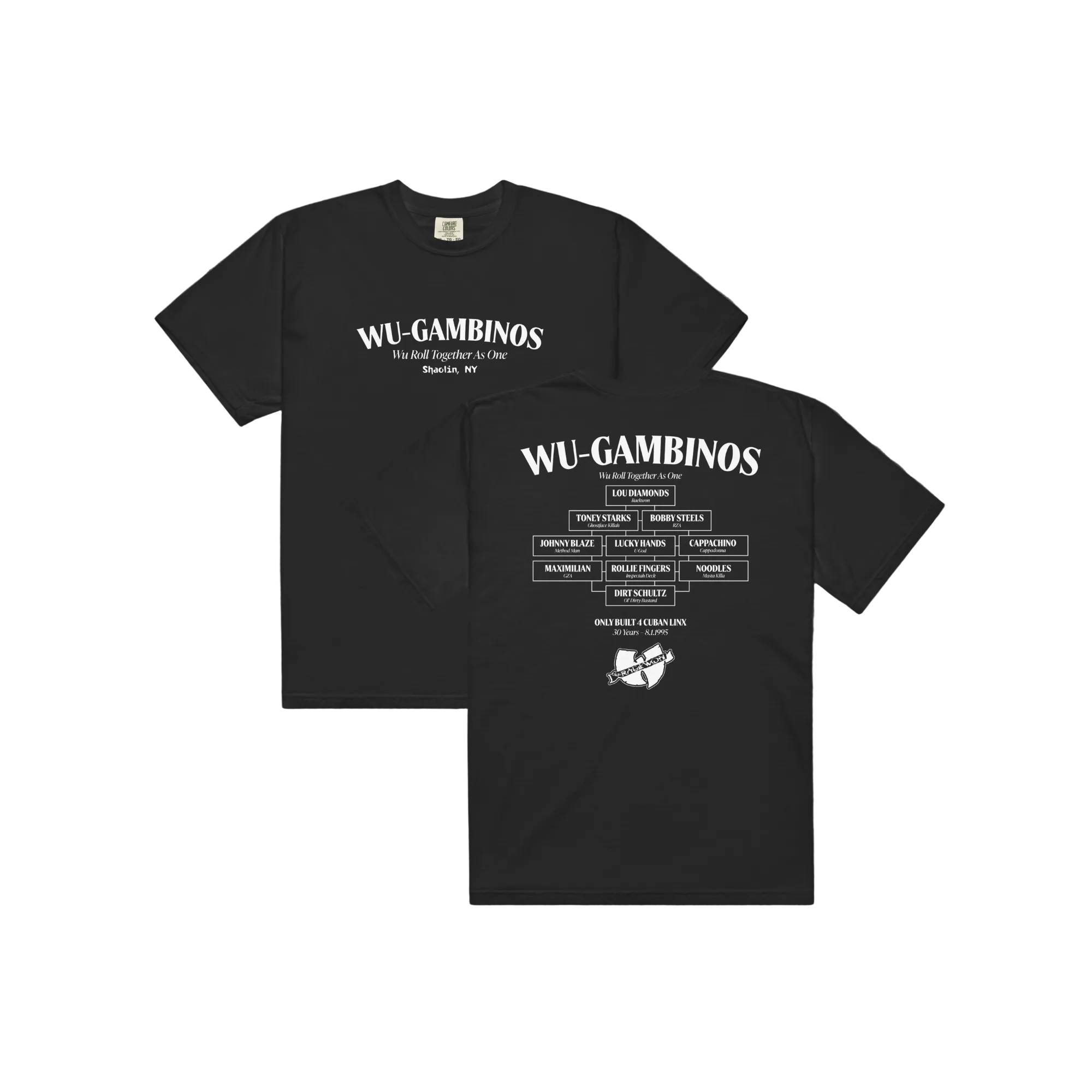 Wu-Gambinos Shaolin NY Black T-Shirt