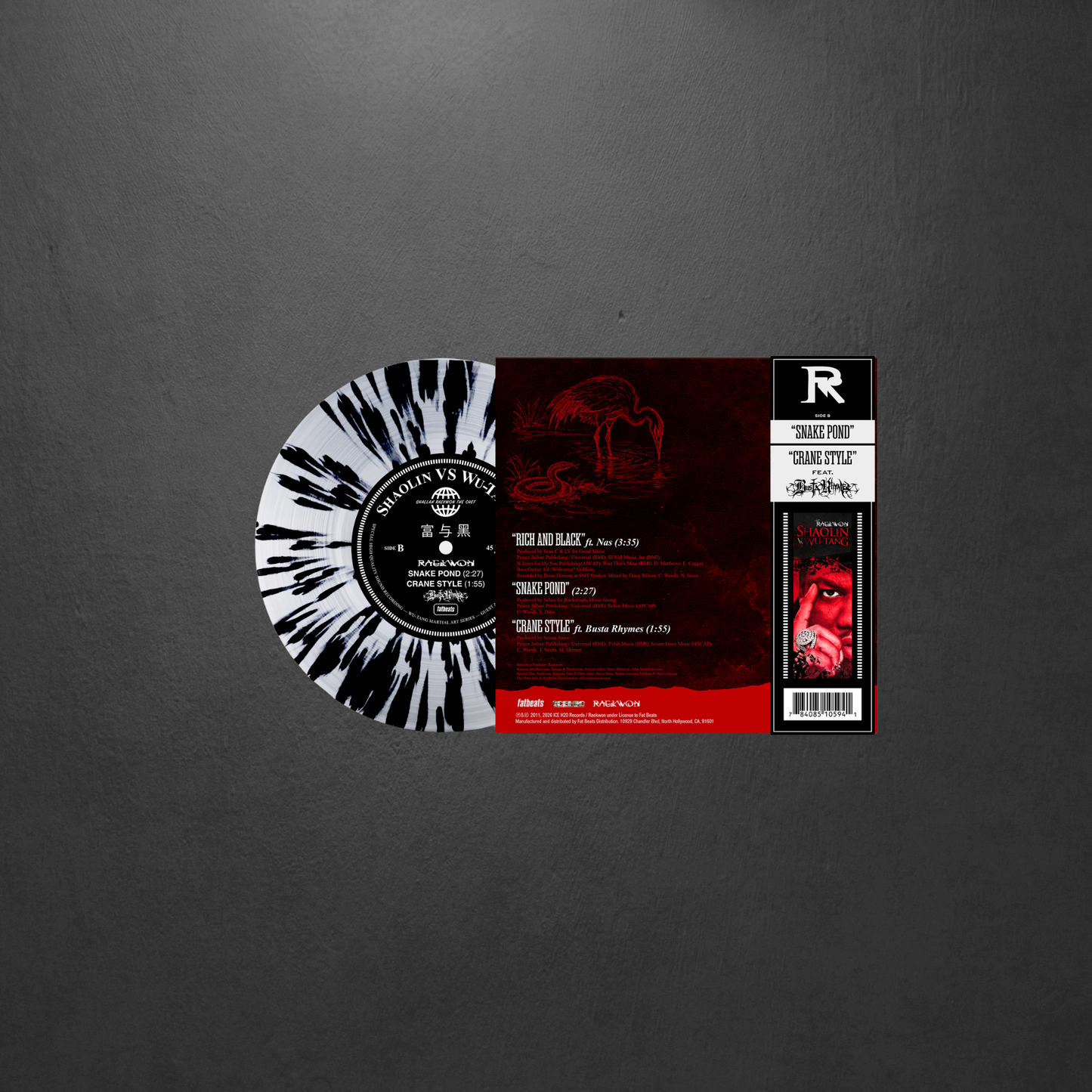 'Rich & Black' ft. Nas b/w Crane Style ft. Busta Rhymes 7" Vinyl (Hidden Darts Variant)