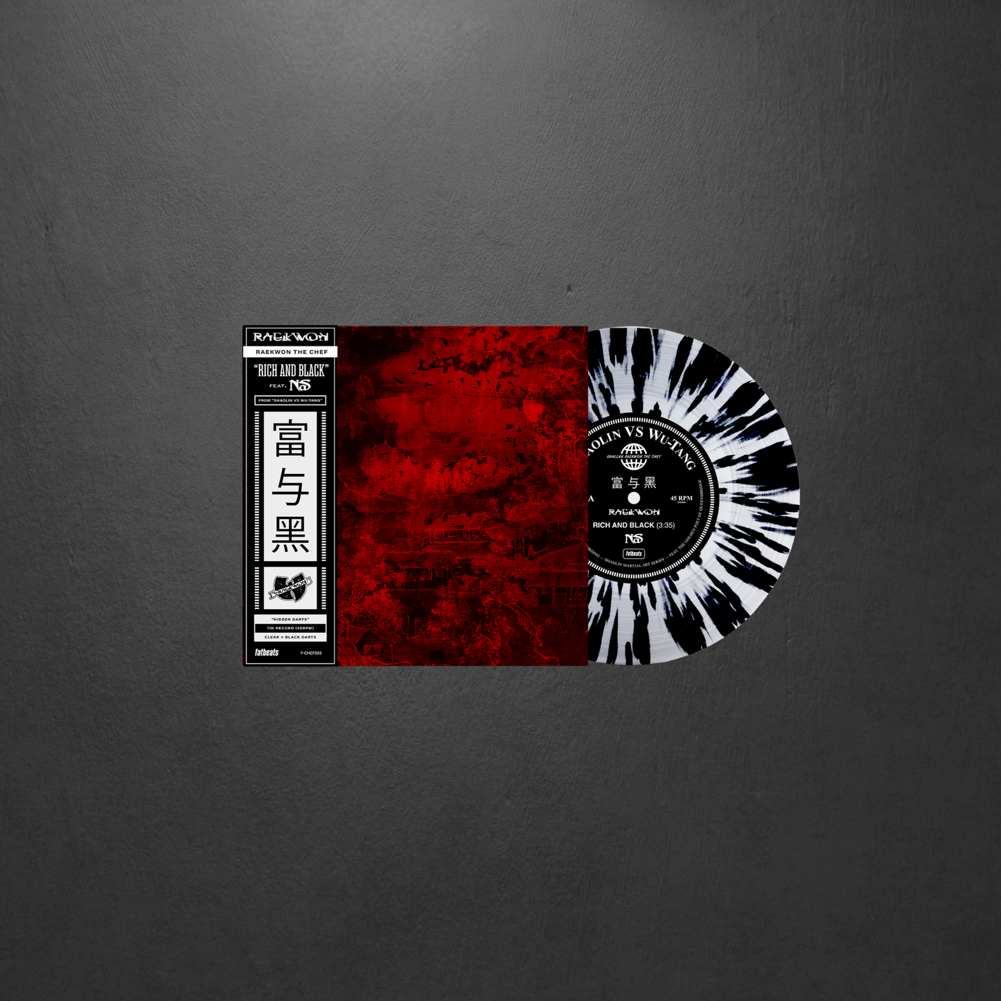 'Rich & Black' ft. Nas b/w Crane Style ft. Busta Rhymes 7" Vinyl (Hidden Darts Variant)