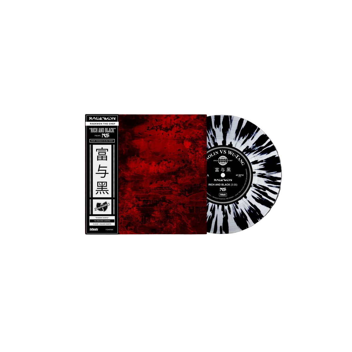 'Rich & Black' ft. Nas b/w Crane Style ft. Busta Rhymes 7" Vinyl (Hidden Darts Variant)
