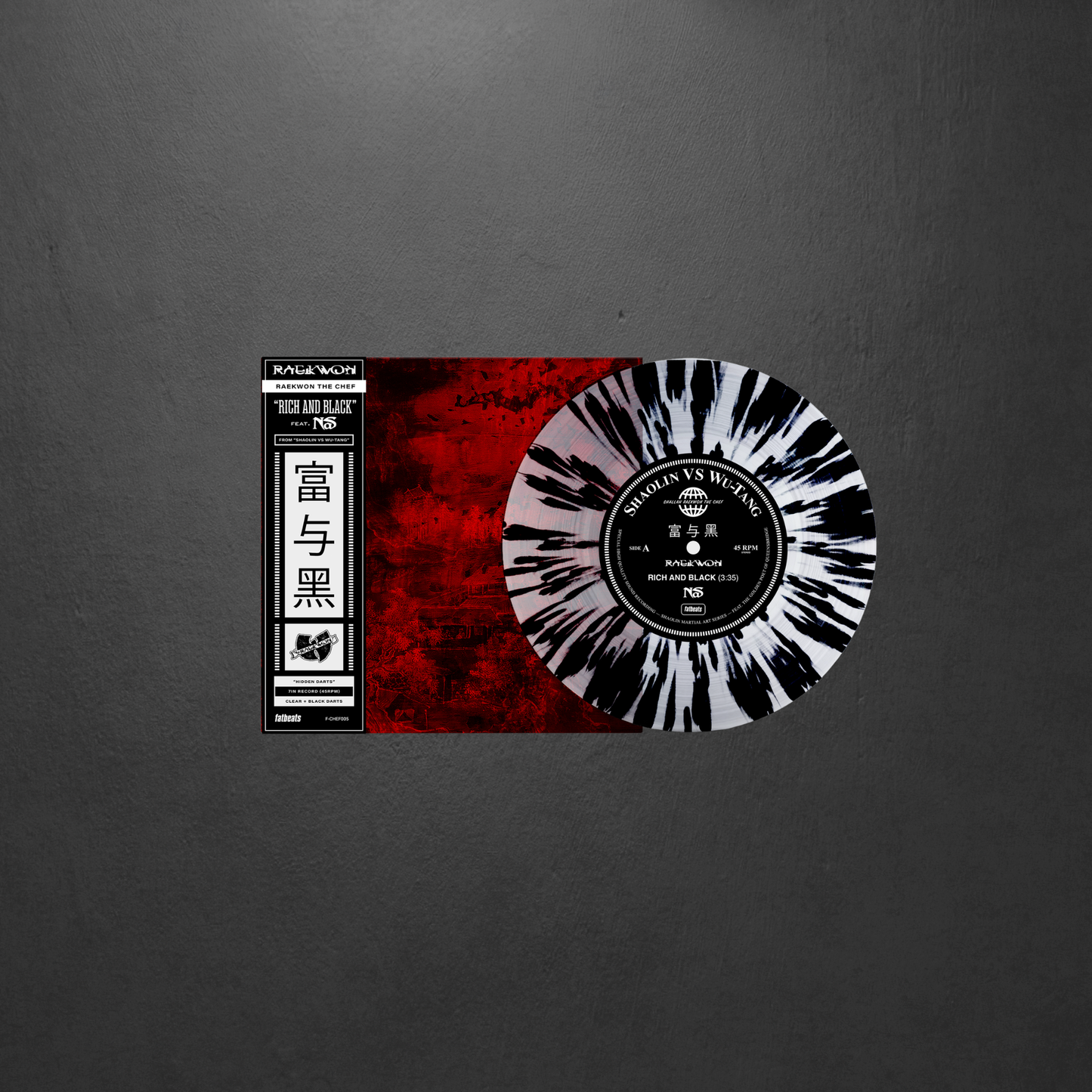 'Rich & Black' ft. Nas b/w Crane Style ft. Busta Rhymes 7" Vinyl (Hidden Darts Variant)