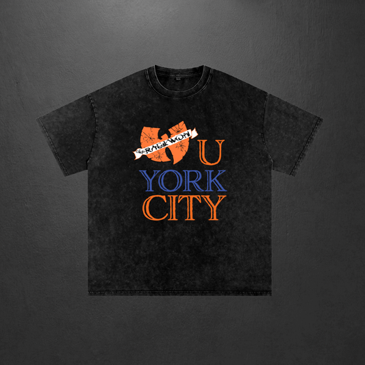WU-YORK CITY Black T-Shirt