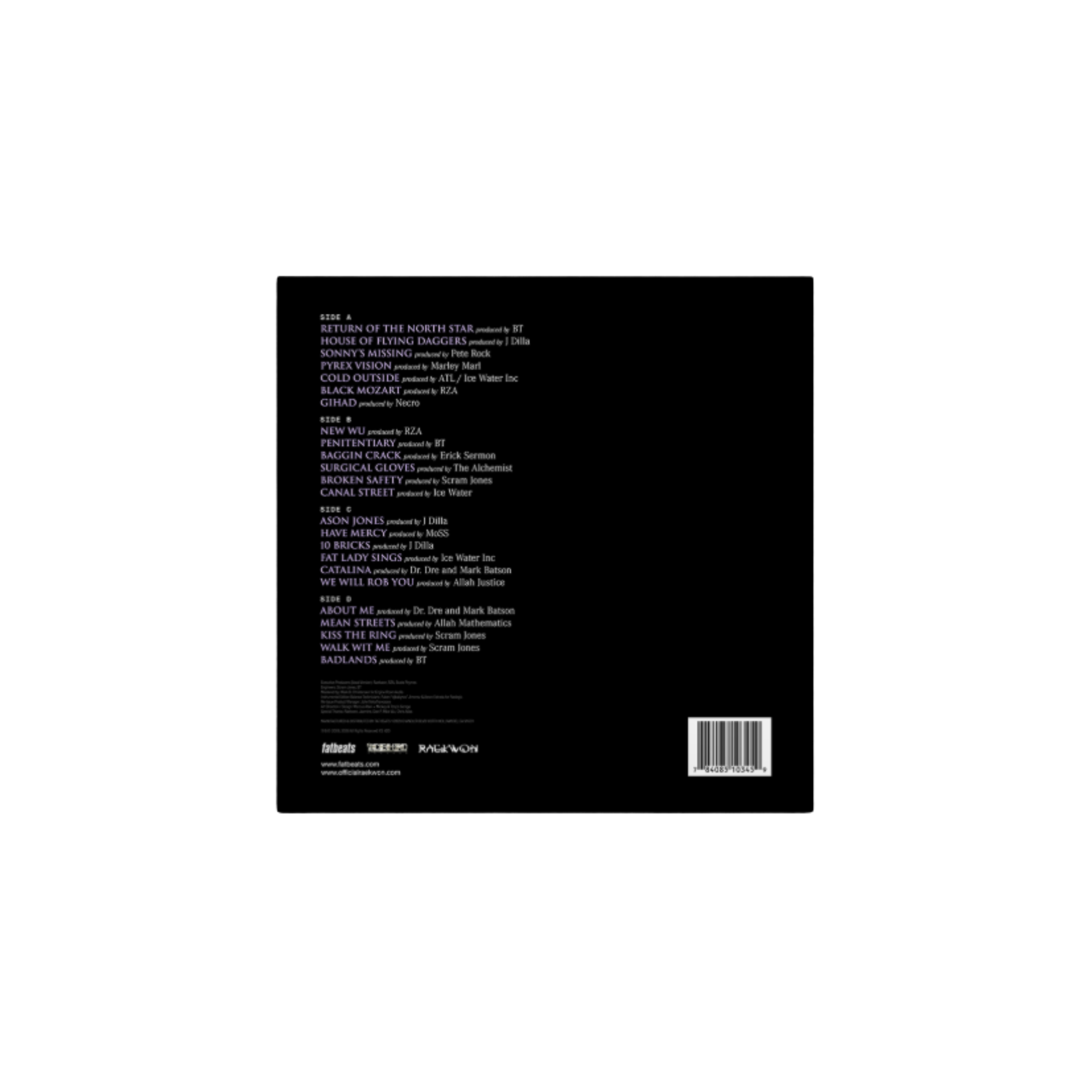 Only Built 4 Cuban Linx… Pt II - THE INSTRUMENTALS - (Shaolin Noir Edition 2LP Black Vinyl)